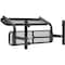 Global Industrial 48L Outdoor Steel Bench with Backrest, Expanded Metal, Black 695743BK - alternate 3